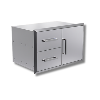 34-Inch Double Drawer-Door Combo