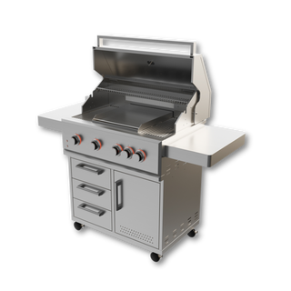 34-Inch 4-Burner Grill & Cart